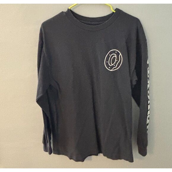 OFWGKTA Odd Future Grey Long Sleeve Tee Donut Chest + Bold Sleeve Graphic – M/L - Picture 1 of 3